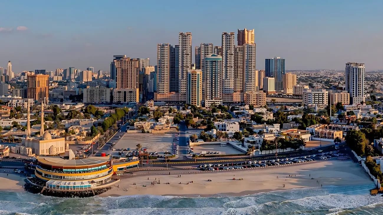 Ajman city view in United Arab Emirates