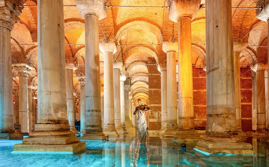 Basilica Cistern historical landmark in Istanbul, Turkey
