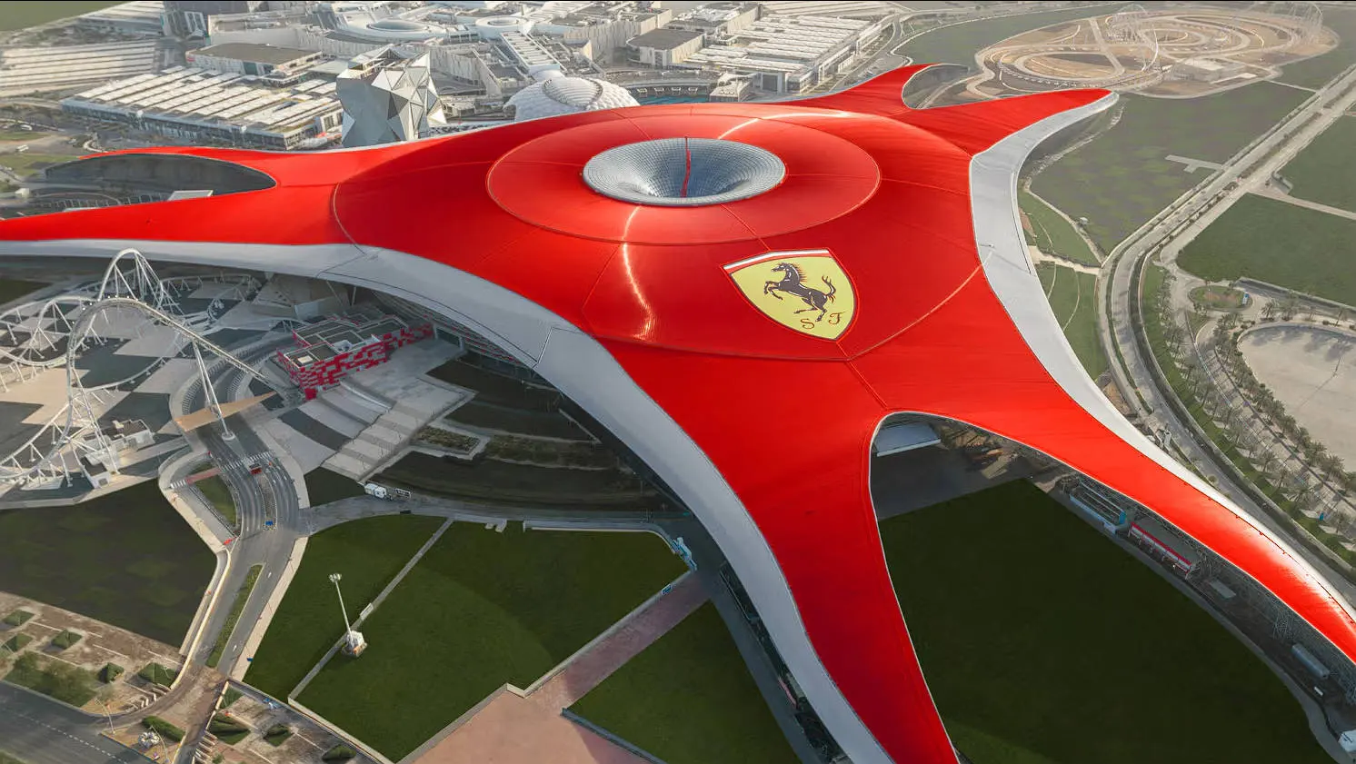 Ferrari World Yas Island theme park in Abu Dhabi, United Arab Emirates