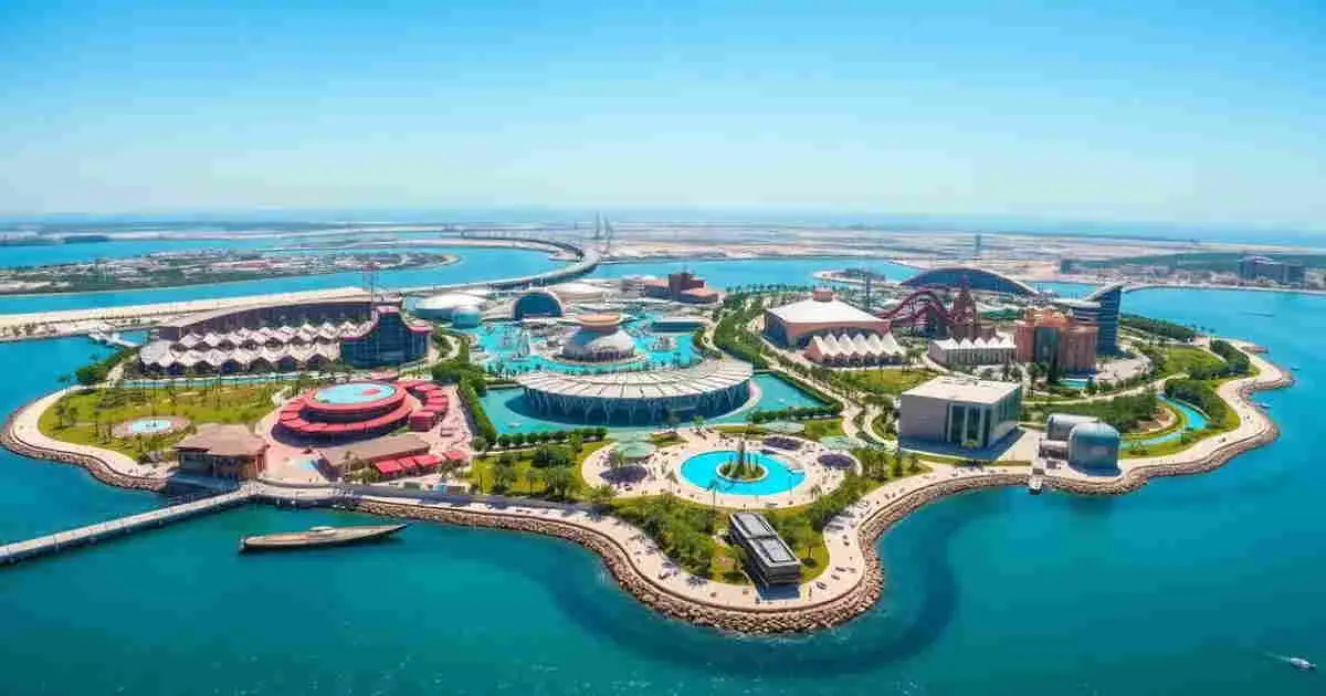 Yas Island entertainment district in Abu Dhabi, United Arab Emirates