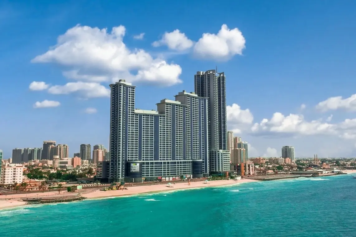 Ajman Corniche waterfront in Ajman, United Arab Emirates