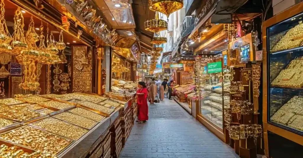 Gold Souk market & shopping in Dubai, United Arab Emirates
