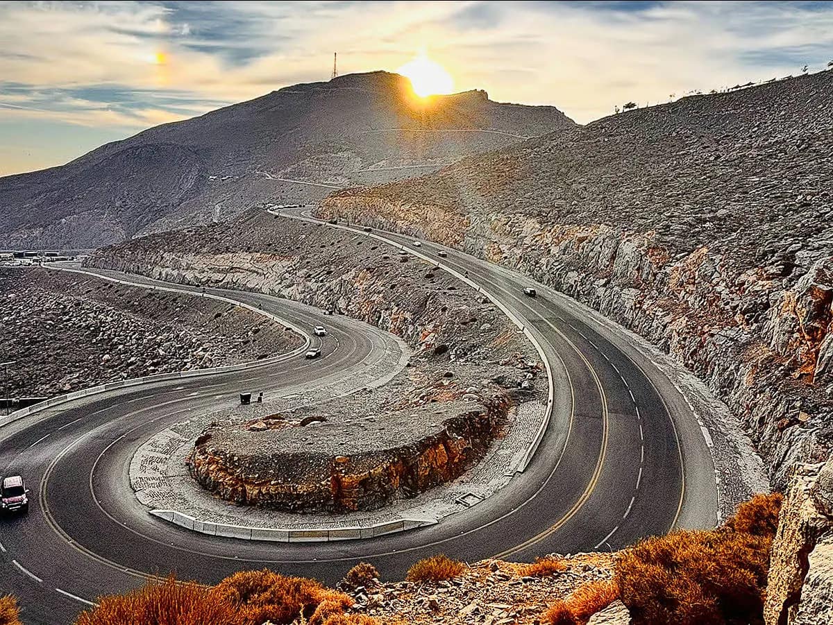Jebel Jais mountain in Ras Al Khaimah, United Arab Emirates